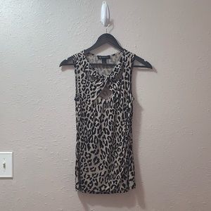 NWOT INC company gray leopard tank size small